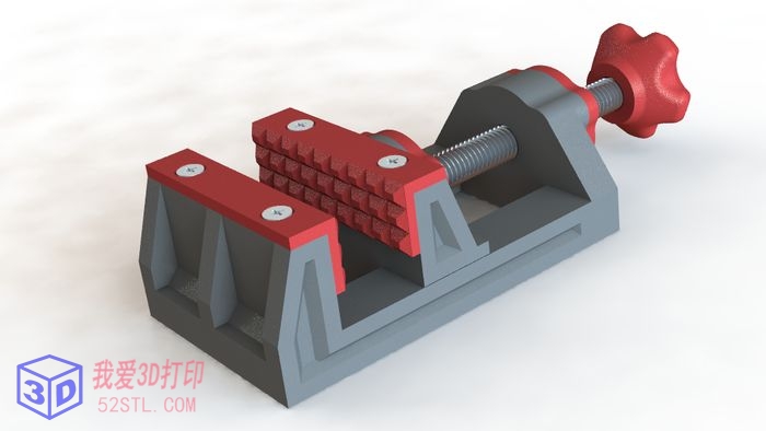 桌面工作虎钳-3d打印模型stl