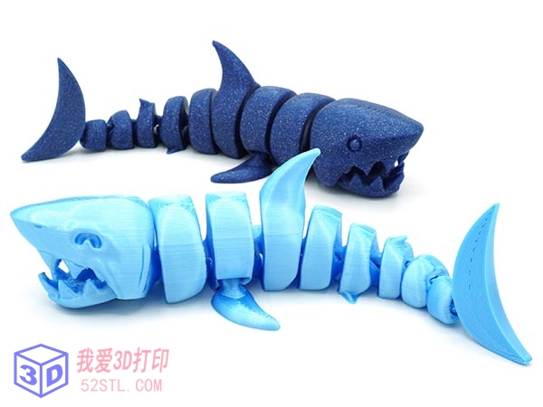 铰接式鲨鱼-3d打印模型stl免费下载-百度网盘云【我爱3D打印】