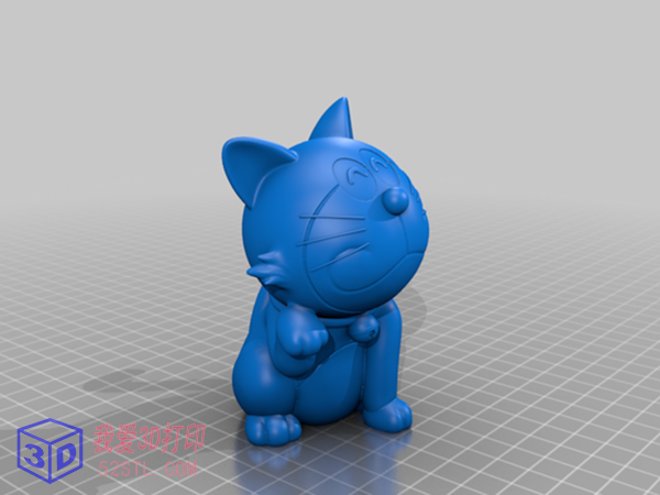 哆啦A梦招财猫-3d打印模型stl下载模型图