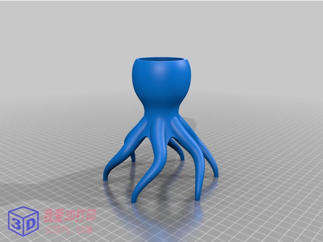 图片[2]-章鱼分酒器-3d打印模型stl免费下载-百度网盘云【我爱3D打印】