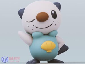 水水獭精灵宝可梦（口袋妖怪）手办-3d打印模型stl下载-【我爱3D打印】