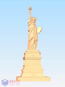 带底座的自由女神像-3d打印模型stl下载-【我爱3D打印】