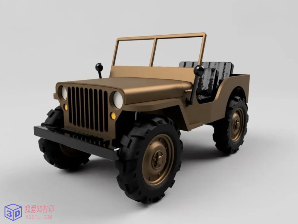 威利1944吉普车原创款式-3d打印模型stl下载-百度网盘云下载【我爱3D打印】