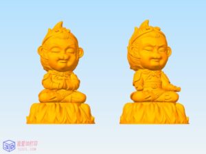 打坐齐天大圣孙悟空双版本-3d打印模型stl-【我爱3D打印】