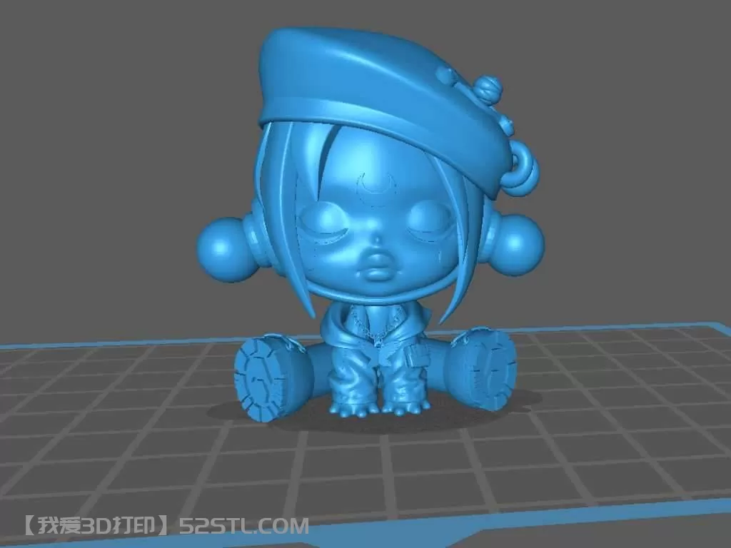 可爱的网红泡泡玛特玩偶-3d打印模型stl