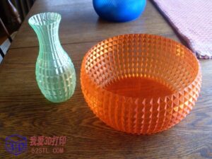 棱面碗和花瓶-3d打印模型stl下载-【我爱3D打印】