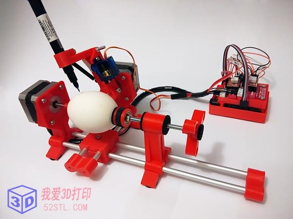 EggBot机器人复活节彩蛋-3d打印模型stl实物图