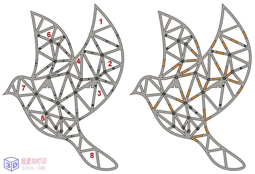 精美机械挂钟组装说明-【我爱3D打印】