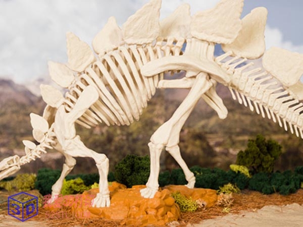 剑龙化石骨架模型-3d打印模型stl下载实物图