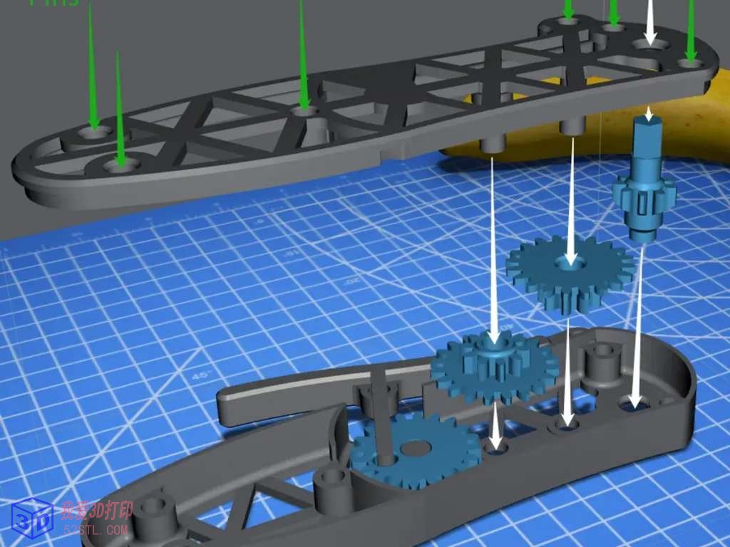 坚固耐用挤压风扇-3d打印模型stl