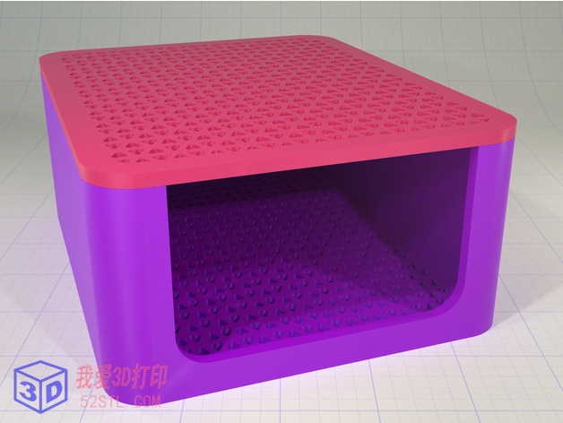 可堆叠镂空存储盒-3d打印模型stl下载