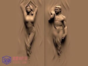 男人和女人艺术雕塑-3d打印模型stl-【我爱3D打印】