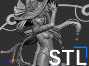 原神莫娜Mona环带果版手办-3d打印模型stl-【我爱3D打印】