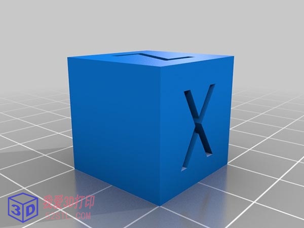 XYZ 20mm校准立方体-3d打印模型stl模型图