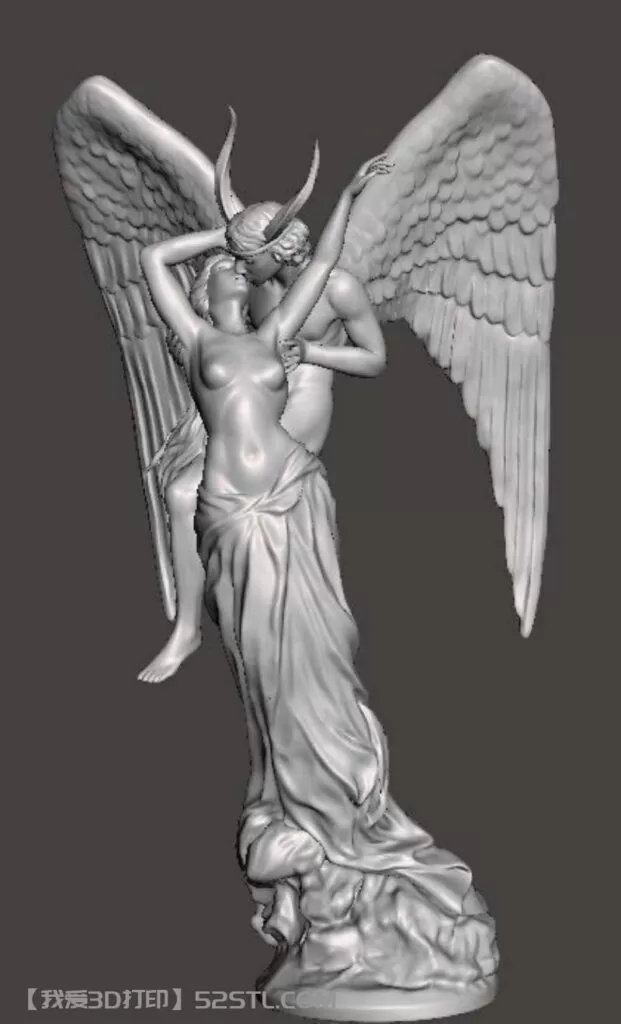 天使与魔鬼-3d打印模型stl