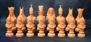 埃及法老亡灵版国际象棋-3d打印模型stl-【我爱3D打印】