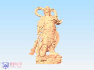 关公关二爷偃月刀立像-3d打印模型stl下载-【我爱3D打印】