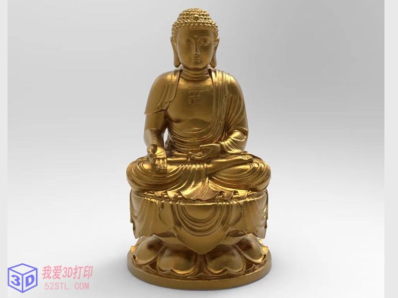 释迦牟尼佛坐像-3d打印模型stl实物图