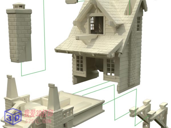 精致鸟舍-3d打印模型stl下载实物图