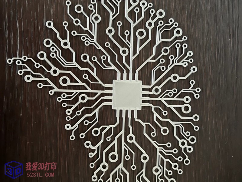 大脑电子线路-3d打印模型stl