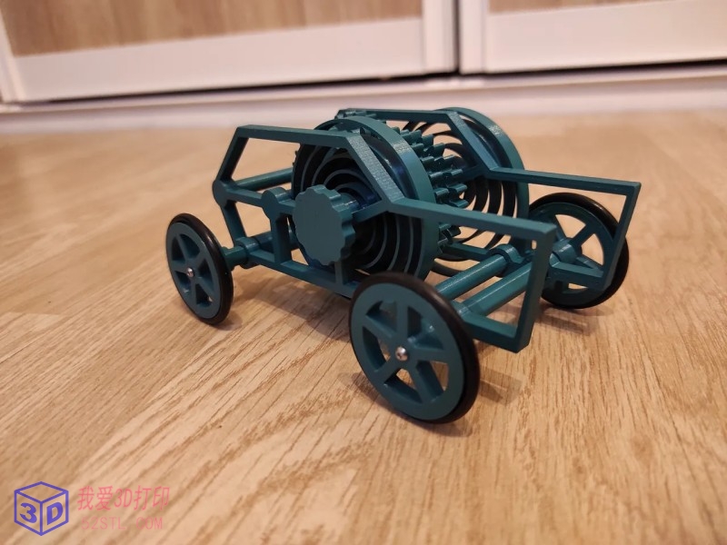 小型弹簧车-3d打印模型stl