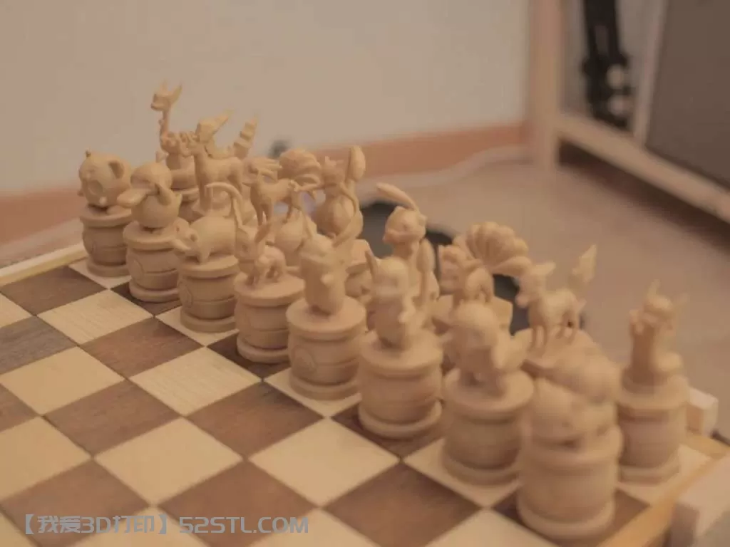 神奇宝贝国际象棋套装-3d打印模型stl