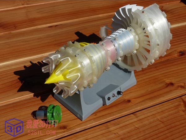 电动喷气发动机-3d打印模型stl下载实物图