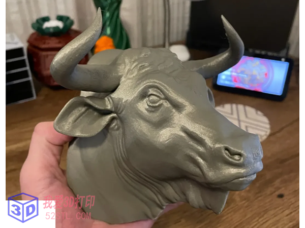 挂在墙上的牛头-3d打印模型stl免费下载-百度网盘云【我爱3D打印】