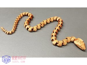 带鳞片的铰接蛇-3d打印模型stl-【我爱3D打印】