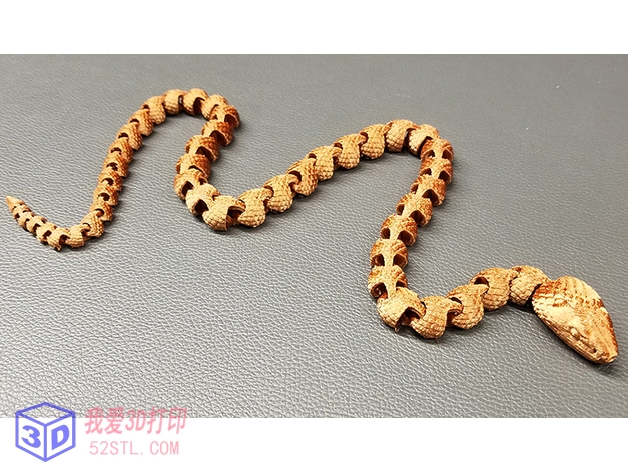 带鳞片的铰接蛇-3d打印模型stl免费下载-百度网盘云【我爱3D打印】