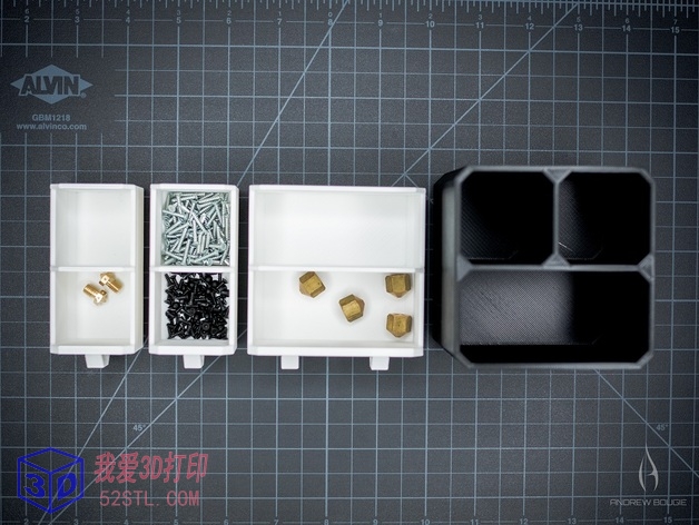 科幻小零件存储箱-3d打印模型stl