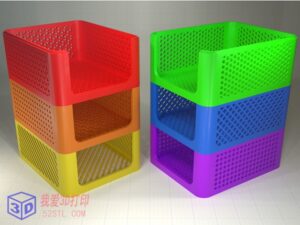 可堆叠镂空存储盒-3d打印模型stl下载-【我爱3D打印】