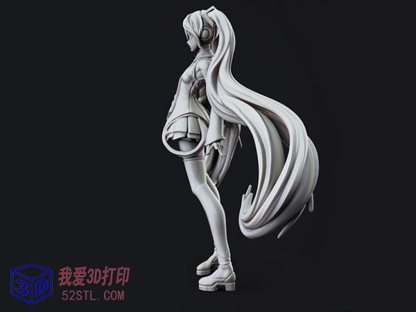 初音未来动漫同人手办-3d打印模型stl模型图