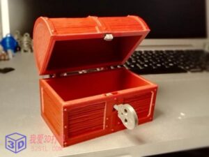 带锁的木纹储存箱-3d打印模型stl-【我爱3D打印】