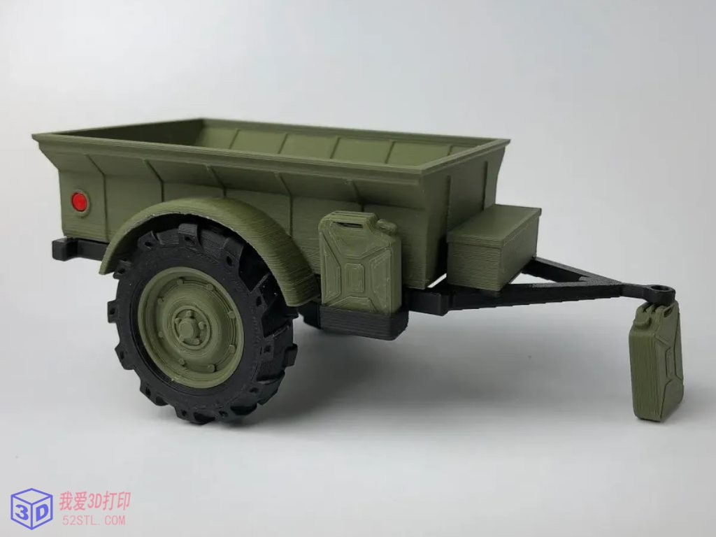 威利吉普车拖车-3d打印模型stl