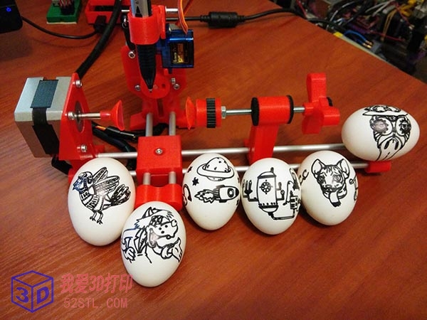 EggBot机器人复活节彩蛋-3d打印模型stl实物图
