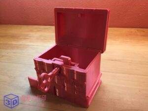 蝴蝶花纹密码首饰盒-3d打印模型stl下载-【我爱3D打印】