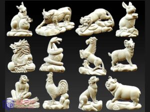 可爱版十二生肖全套合集-3d打印模型stl-【我爱3D打印】