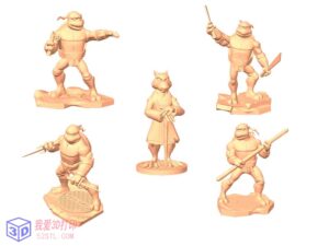 忍者神龟手办模型合集-3d打印模型stl-【我爱3D打印】